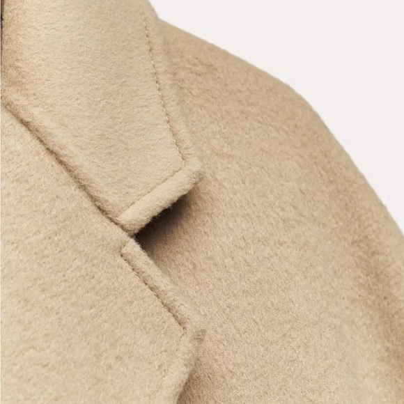 ZARA FW24 CAMEL DOUBLE FACED WOOL COAT S/M and M/L available NWT - Picture 10 of 10